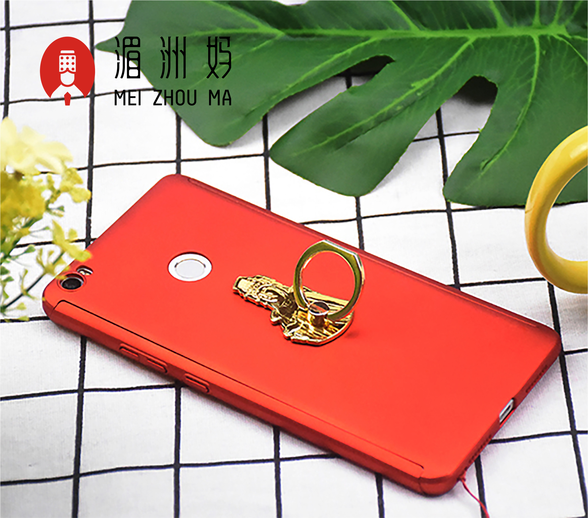 媽祖石像手機支架黏式戒指架湄洲島旅遊紀念品