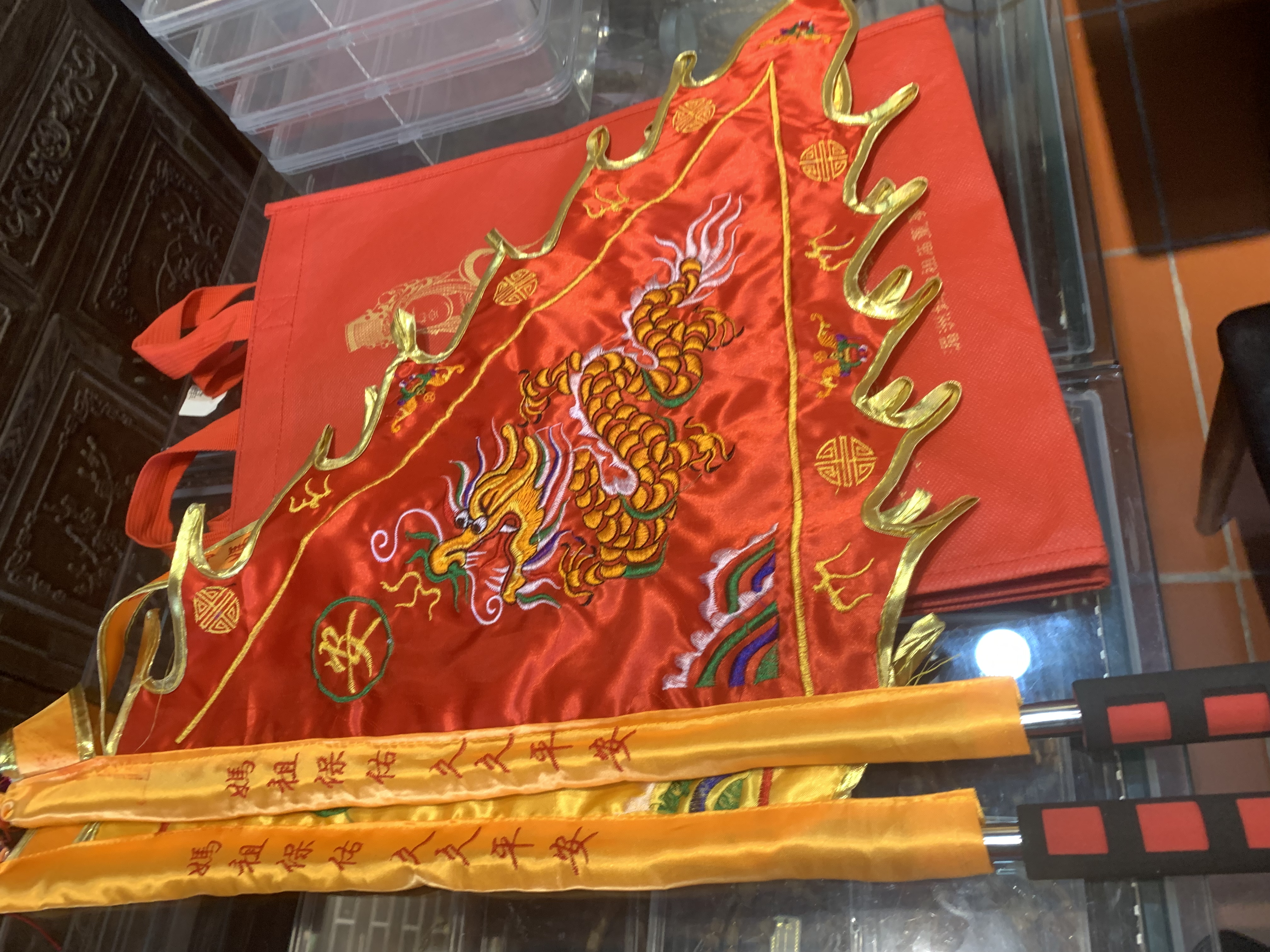 妈祖龙旗令旗红色金色